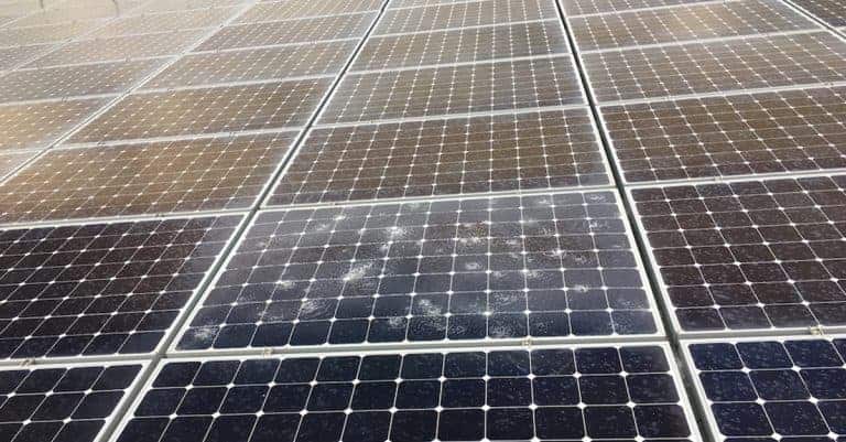 hail damage on solar panels