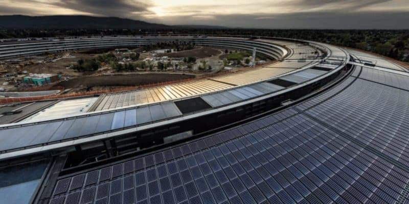 Apple Infinite Loop Building with solar on top